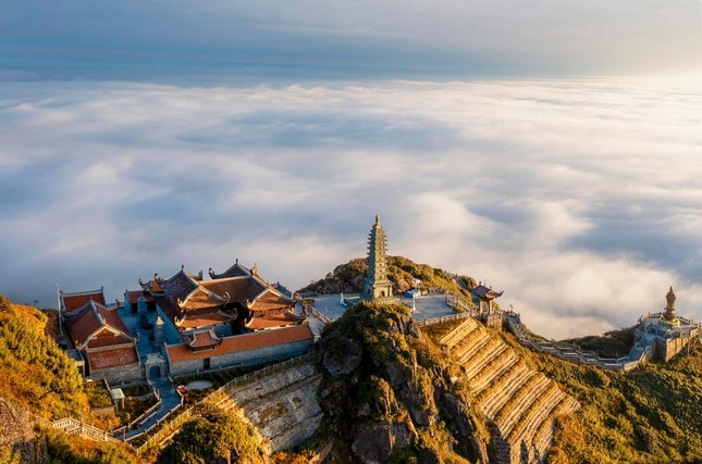 The spiritual complex on the sacred peak of Fansipan.